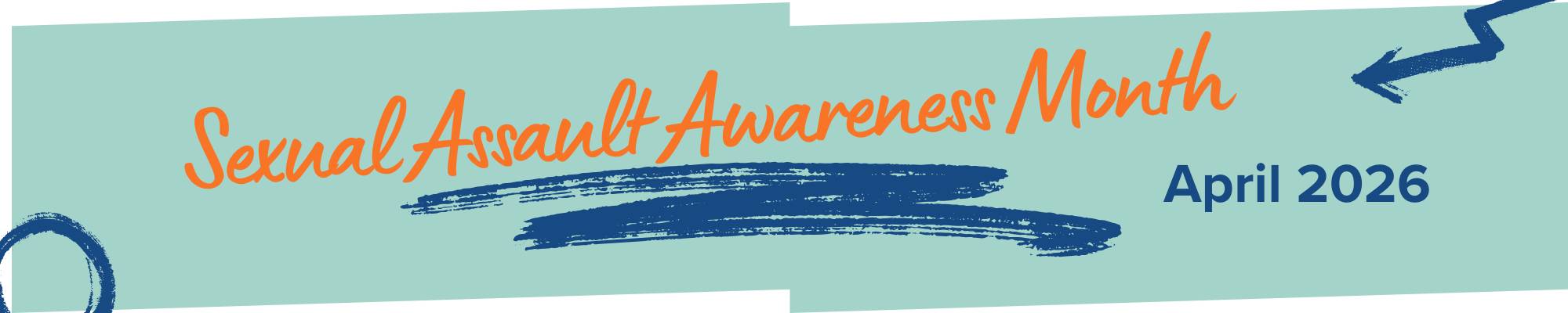 Image of a teal ribbon for Sexual Assault Awareness Month